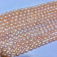 Certifié ZZDIY095 haut lustre 7.0-8.0Mm 5A prix perles d'eau douce en vrac pour robe de mariée