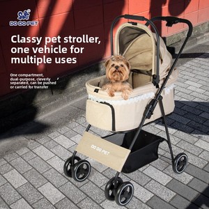 Nouveau chariot de transport métallique pour animaux de compagnie 2026, à fixer sur voiture, 4 roues, pliable, détachable, écologique, toutes saisons, pour chats et chiens, pour les voyages en autonomie - Product Image 1
