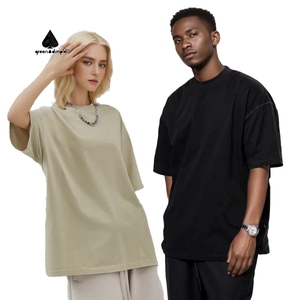 Streetwear personnalisé OEM pour femmes <span class=keywords><strong>T</strong></span>-<span class=keywords><strong>shirt</strong></span> <span class=keywords><strong>blanc</strong></span> poids lourd Boxy Fit Thick Collar Oversize <span class=keywords><strong>T</strong></span> <span class=keywords><strong>Shirt</strong></span> - Product Image 2