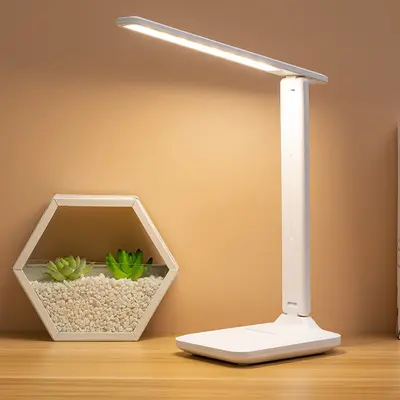 Chuyên nghiệp có thể sạc lại được xây dựng trong pin LED bàn đèn đọc sách văn phòng ánh sáng cảm ứng Dimmable cạnh giường ngủ hiện đại nghiên cứu đèn bàn