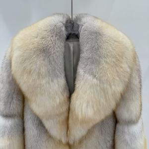 Expédition rapide, veste courte, fourrure de renard <span class=keywords><strong>imitation</strong></span> peau entière, tendance, pour femmes - Product Image 6