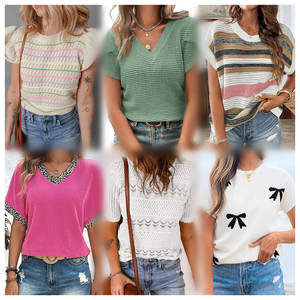 Ropa De Mujer De alta calidad Ventas De liquidación Top corto De punto Ropa usada Ropa De Mujer, Tops De punto De entrega aleatoria Ukay Bale - Product Image 4