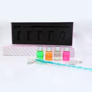 हस्तनिर्मित चमकदार गिलास डुबकी कलम सुलेख के लिए सेट - Product Image 3