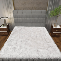 Tapis moderne en polyester uni et moelleux |   Tapis en peluche douce fabriqué à la machine, épaisseur 2 cm, avec support antidérapant en PVC |   Personnalisable et non toxique