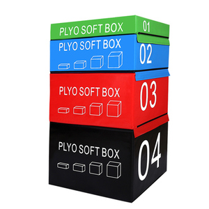EPE Foam Plyo Box Set Anti Slip 4 in 1 Exercise Jump Box Fitness Soft Plyometric Jump Box