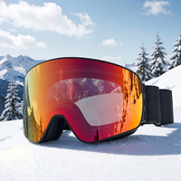 Lunettes de sport anti-buée pour le ski, logo personnalisé OEM, protection UV, lunettes de neige, lentille photochromique en polycarbonate magnétique