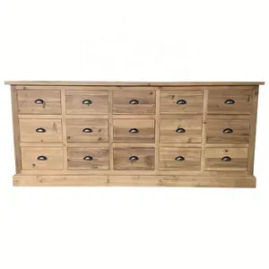 Devyn-armario de almacenamiento de madera maciza, aparadores de madera de estilo francés antiguo, para Buffet, HL905L