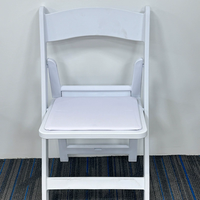 Chaise pliante en plastique blanc empilable ZDY-25, qualité commerciale, résine imperméable, chaise d'extérieur pour événements, location pour banquets