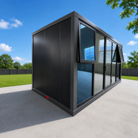 Maison conteneur pliable à déploiement rapide, installation facile, bureau portable pliable, unité modulaire préfabriquée pour camp de travail et dortoir