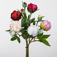 Bunga Sutra Peony Satu Tangkai Buatan, Cetakan Injeksi, Hiasan Dekoratif Ruang Makan Rumah, Perlengkapan Fotografi, Pernikahan
