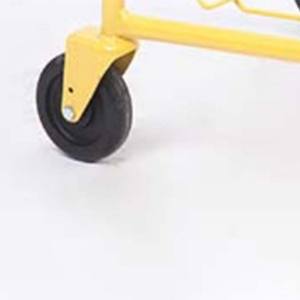 รถเข็นของชำเหล็ก4ล้อสำหรับซูเปอร์มาร์เก็ตสีเหลืองความจุขนาดใหญ่สไตล์อเมริกัน - Product Image 5