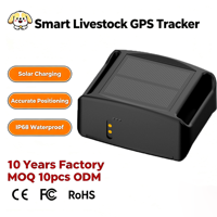 Traceur GPS solaire 4G pour bétail, positionnement précis, historique des trajets, étanche IP68, longue durée de vie de la batterie, en stock