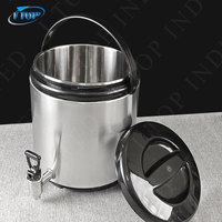 Seau à boisson chaude et froide isolé en acier inoxydable 8L 10L 304 pour thé et cafés