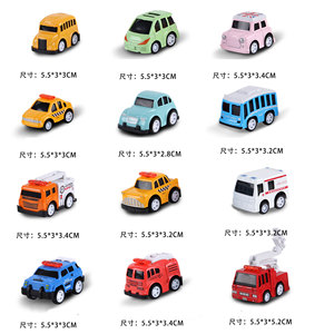 EN STOCK 24 Styles 1:<span class=keywords><strong>64</strong></span> pas cher mignon Mini Bus voiture de Police Taxi <span class=keywords><strong>Ambulance</strong></span> camion de pompiers retrait petite voiture en métal allié voiture moulée sous pression - Product Image 4