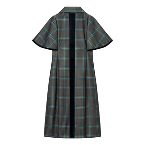 <span class=keywords><strong>Cappotto</strong></span> Casual da Donna con Colletto a Tacca, Motivo a Quadri <span class=keywords><strong>Verde</strong></span>, Manica Corta, Moda - Product Image 2
