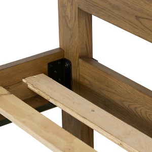 Cadre de lit en bois avec tête de lit, forme simple, pour chambre à coucher, tailles personnalisables Queen et King - Product Image 5