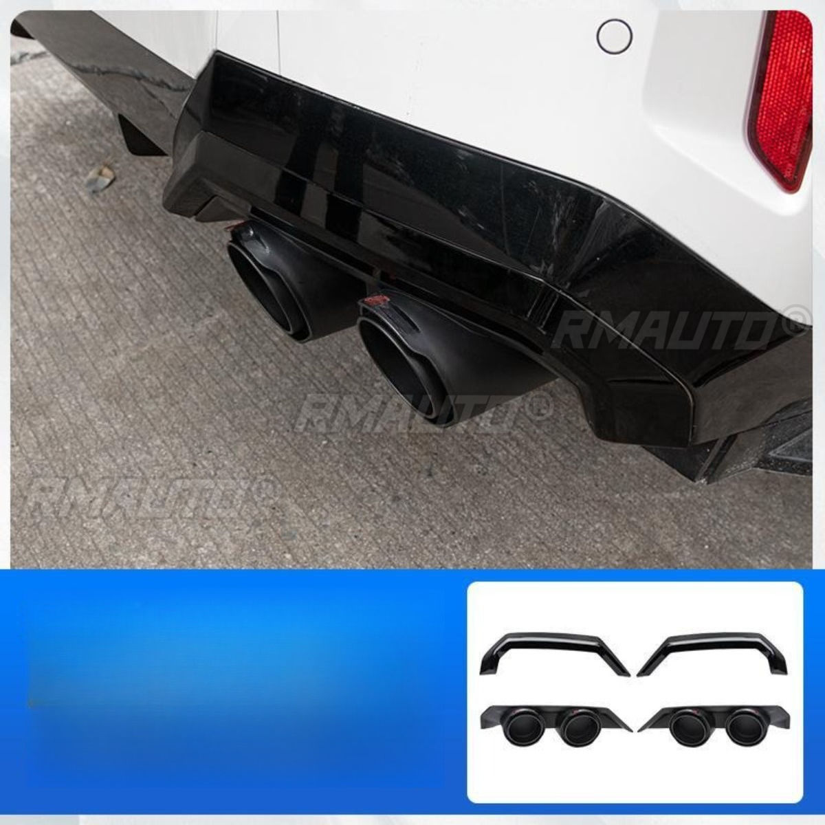 Tail Throat Matte Black Rear Lip Trim Gloss Black