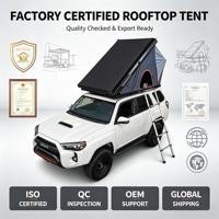 TopFire Wetterfestes Dreieckiges Dachzelt mit Hartschale für 1-2 Personen, Vier-Jahreszeiten-Camping, 2,3m Teleskop-Aluminiumlegierung