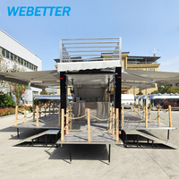 WEBETTER Bar portable Pliable Mobile Bar à jus Bière Camion Bus Station Remorque Self Service