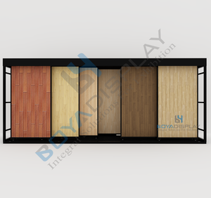 Tùy Chỉnh Showroom Ngang Đẩy Sàn Gỗ Laminate Hiển Thị Gốm Mặt Đất Đá Cẩm Thạch Gạch Phiến Rack Rug Trượt Hiển Thị Đứng - Product Image 2