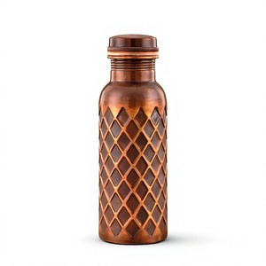 Bouteille d'eau en cuivre pour la maison, le bureau, la salle de sport, les voyages, sans BPA, bouteille en métal - Product Image 1