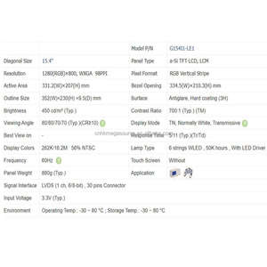 Pantalla LCD Innolux de 15,4 pulgadas, resolución 1280*800, envío después de pasar todas las pruebas - Product Image 3