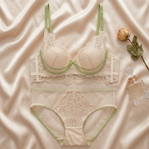 Women's Lace Bra Panty <b>Set</b> Underwire Push-Up Breathable Adjustable Straps <b>Sexy</b> Style Womens Intimates Plus Size Lingerie <b>Set</b> - Product Image 6