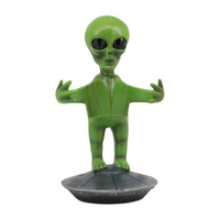 WeiVista-Salière et poivrière extraterrestre en résine faite à la main, figurine verte drôle, décoration de table de cuisine