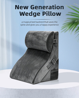 Coussin orthopédique en mousse haute densité pour tête de lit, lecture, soutien du dos et soulagement des douleurs aux jambes, pour le lit ou la position assise