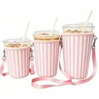 Manchon isotherme personnalisé pour boissons, avec logo sur mesure, pour mariage, en néoprène, pour tasses à café, porte-gobelet, avec sangle de maintien