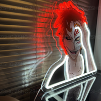 Personalizado UV impreso Anime luces de neón acrílico Anime Roles 3D Bleach neón LED impresión fiesta pared cerveza Bar Decoración