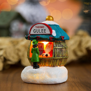 New Arrival Resin Candy Store Gift Shop Set of <strong>3</strong> Lighted <strong>House</strong> With Led Light <strong>Christmas</strong> Village Accessories Home Decor
