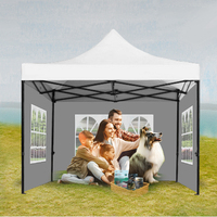 Tonnelle Pop-Up 3x3m à Couche Unique avec Parois Latérales Imperméables et Sac de Transport – Tente de Réception Intérieure/Extérieure pour Jardin et Événements