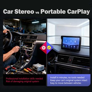 <span class=keywords><strong>7</strong></span> inch xách tay Carplay màn hình cảm ứng đa phương tiện Máy nghe nhạc không dây <span class=keywords><strong>Android</strong></span> tự động thông minh Pnd - Product Image 4