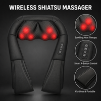 Masseur de cou électrique sans fil Shiatsu avec contrôle de la minuterie par pétrissage en plastique ABS, modèle R2-OEM/ODM