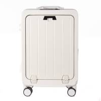 Bagage de cabine vintage en PC à coque rigide de 20 pouces, roulettes fixes, doublure en polyester, couverture avant indispensable, boîte d'embarquement