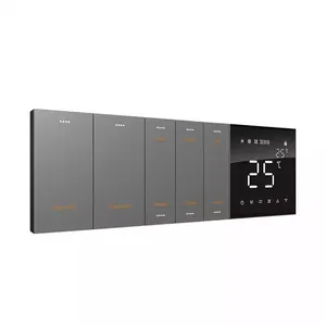 1/2/3 gang KNX Thông Minh Tường Ánh Sáng Thiết bị chuyển mạch nhà hệ thống tự động bạc grey Đen chuyển đổi thông minh chuyển đổi ánh sáng