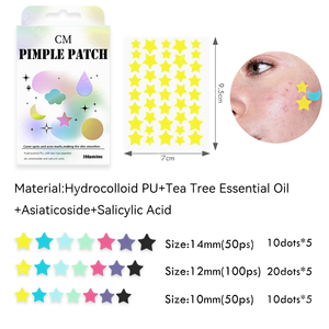 CM Healthcare Supply 2025 <span class=keywords><strong>Patch</strong></span> <span class=keywords><strong>anti</strong></span>-acné <span class=keywords><strong>Patch</strong></span> de bouton <span class=keywords><strong>points</strong></span> colorés patchs de bouton étoile avec hydrocolloïde d'huile d'arbre à thé - Product Image 2
