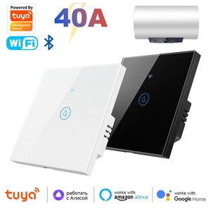 Interruptor de calentador de agua Wifi inteligente 40A EU/UK BLE interruptor de caldera de Control remoto inalámbrico Wifi Compatible con Alexa/GoogleHome/IFTTT - Product Image 1