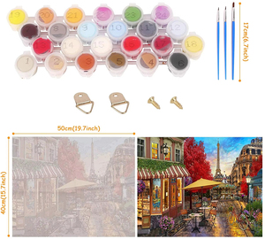 Kit Pittura a Olio su Tela Fai <span class=keywords><strong>da</strong></span> Te per Decorazione Casa, Set per Bambini e Famiglia, Pittura a Olio con Numeri <span class=keywords><strong>da</strong></span> <span class=keywords><strong>Colorare</strong></span> - Product Image 4