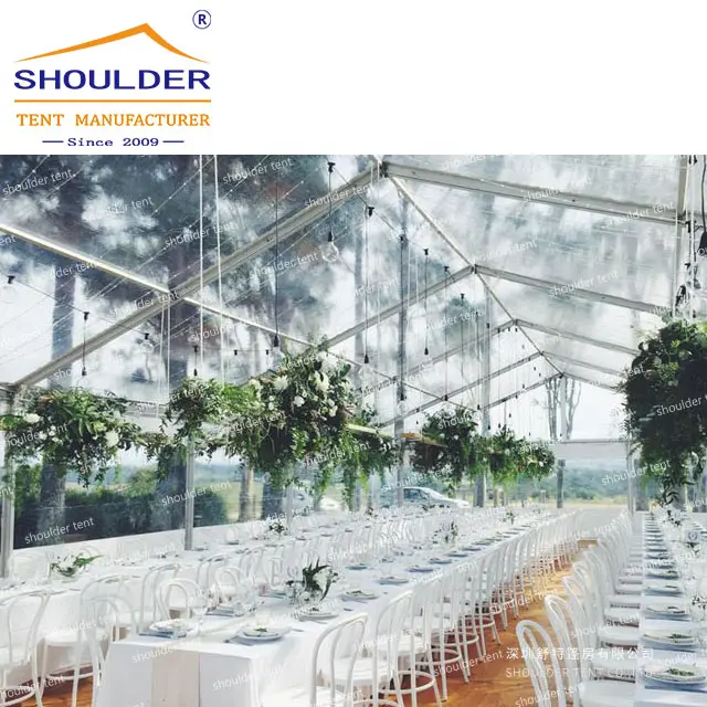 1000 People clear roof wedding tent for luxury wedding party event