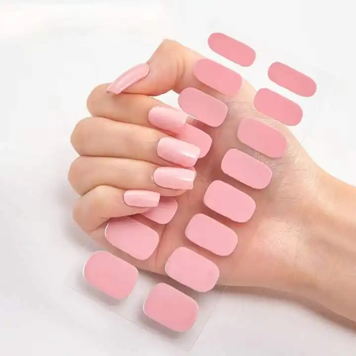 New Arrival Uv Nail Gel Stickers Wraps Diy Non Toxic Gel Nail Stickers