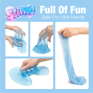 Slime transparent Ocean Crystal Clear 250 ml, non toxique, extensible, jouet sensoriel anti-stress, vente en gros d'usine, OEM ODM, cadeaux de fête en vrac pour enfants - Product Image 4