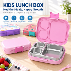 2026 <strong>Hot</strong> Selling Cute Children's Lunch Box Set Portable School <strong>Food</strong> Storage <strong>Container</strong> with Heatable Water Bottle - Product Image 1