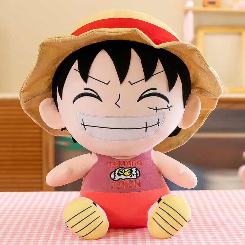 2024 gaya kartun hadiah untuk anak-anak satu bagian Manga PP mewah boneka anime Luffy mewah anime mewah