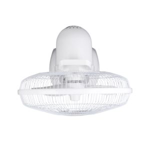 AC/DC両用メタルグリル12インチ3枚羽根充電式家庭用ソーラーファン充電式電動ファン - Product Image 6