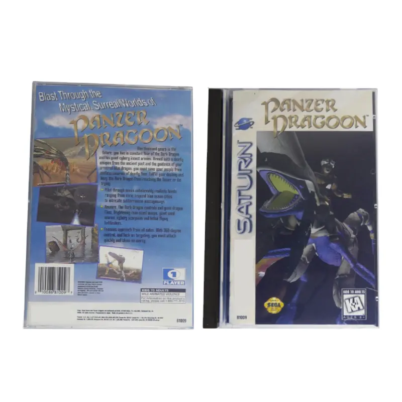 Panzer Dragoon Saturn Disc Game con desbloqueo manual Console Game Retro Video Lectura directa Game case Shell