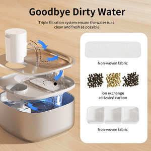 आउटडोर इनडोर के लिए पेटवांट 3.2L स्टेनलेस स्टील बैटरी चालित स्वचालित पालतू बिल्ली पीने का पानी का फव्वारा - Product Image 3