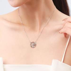Collier pendentif feuille d'arbre de vie en argent sterling S925, version cuivre personnalisable, inspiré de la nature, cadeau pour elle - Product Image 2