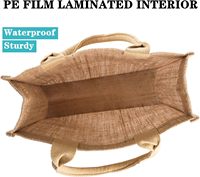 Sac en jute marron fourre-tout en lin naturel écologique biodégradable pour demoiselles d'honneur de natation